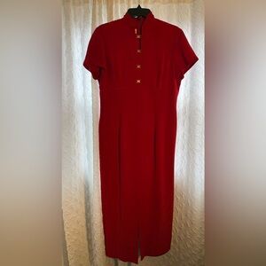 Dana Buchman Silk Red Dress